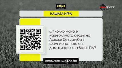 Стана ясен новия въпрос от Нашата игра