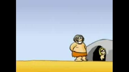 Първобитен Се Опитва Да Запали