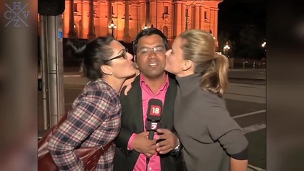 Хора целуват репортери в ефир!