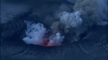 Първи кадри от кратер на вулкана в Исландия 
