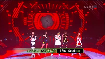 Exid - I Feel Good @ Inkigayo (26.08.2012)