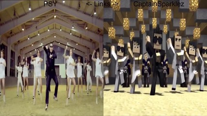 Gangnam Style Vs. Minecraft Style