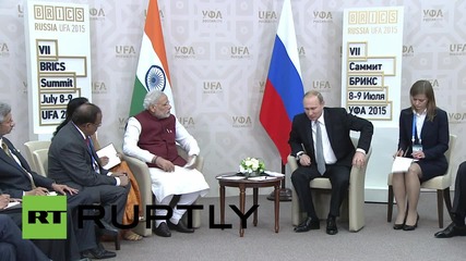 Russia: Putin talks yoga with Indian PM Modi on sidelines of BRICS summit