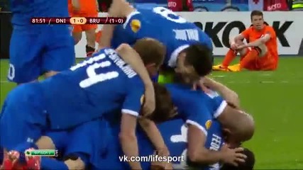 Днипро 1 - 0 Брюж ( лига европа ) ( 23/04/2015 )