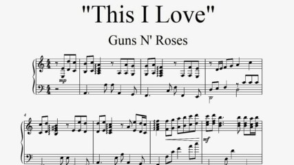 "This I Love" - Guns N' Roses (Piano Cover)