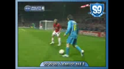 Leo Messi vs Patric Evra And Pole Scholes