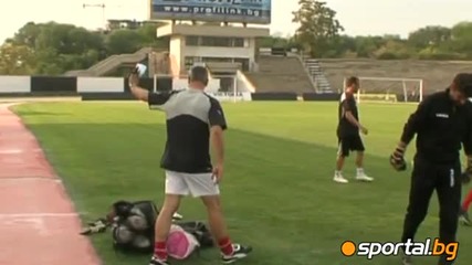 The first training of Ivan Marinov as a coach of Pfc Lokomotiv Plovdiv 