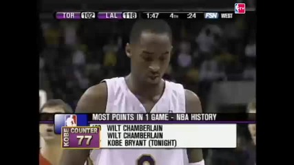 Kobe - 81 to4ki za 3 minyti