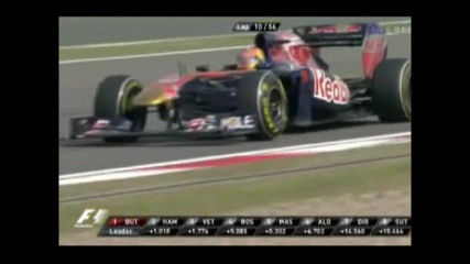F1 Гран при на Китай 2011 - изхвърчялата гума на Хайме Алгуерсуари