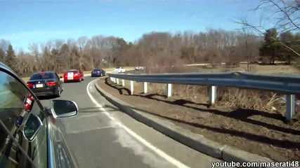 Hd Highway cruise - Bmw M6 peels out Shelby Gt500 E46 92 M3 39 s and more 