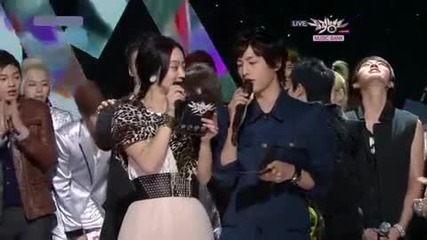 Today`s Winner - Music Bank { October 08 .10 } - B2st vs. 2ne1 