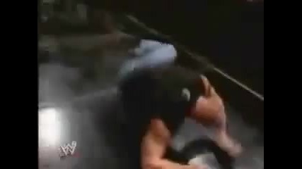 shawn michaels delivers sweet chin music to brock lesnar