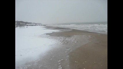 Морето в Бургас през зимата 
