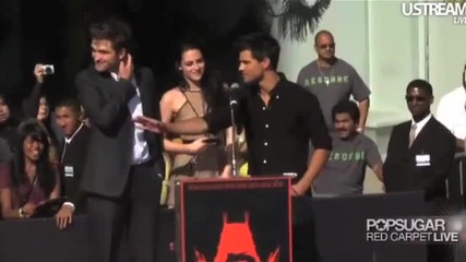 Kristen, Robert, and Taylor's Speech at the Walk of Fame!