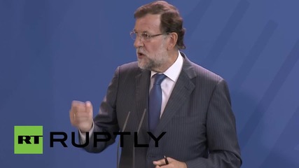 Germany: Spanish PM Rajoy discusses refugee distribution in the EU