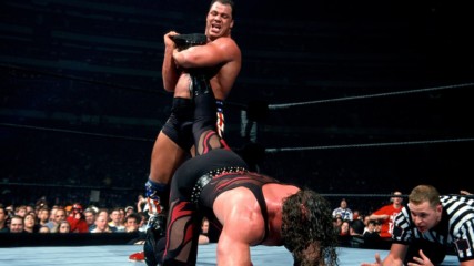 An intense Kurt Angle wears down Kane: WrestleMania X8