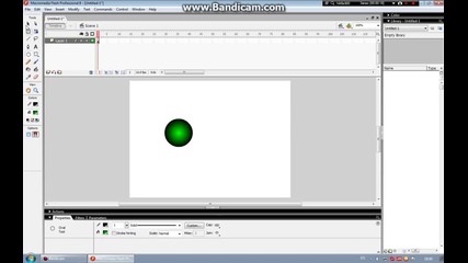 Видео урок епизод 1 ! Как да си направим топче, бягащо от курсора чрез Macromedia 8.