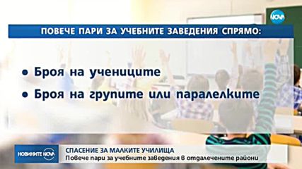 Отпускат повече пари за учебните заведения в отдалечените райони