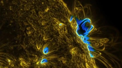 Зашеметяващо красиво видео на слънчеви изригвания