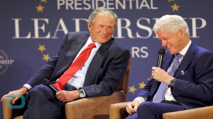 Bush, Clinton Bond Over Grandkids