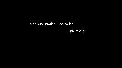 Within Temptation - Memories (piano) 