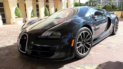 Мощното Bugatti Veyron Super Sport стартита и прави обороти