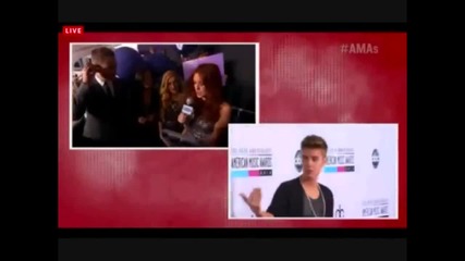 Justin Bieber and Pattie Mallette- 2012 Ama's Red Carpet