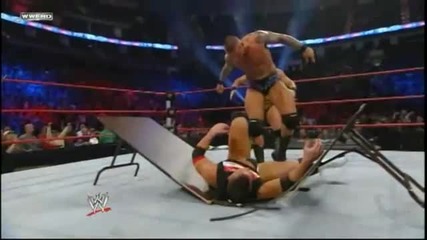 Randy Orton - Powerbomb Through Table + The Miz - Skull Crushing Finale