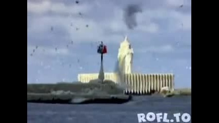 Ледът в Охайо направи местния фар прекрасен 