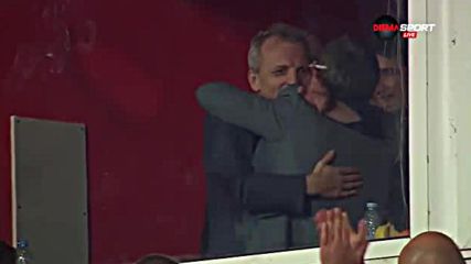 Радостта на Гриша Ганчев след победата на ЦСКА