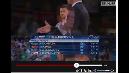 2012 Olympic Games- Freestyle Wrestling, Repechage 120kg. D Shabanbay (kaz) vs. B Makhov (rus)