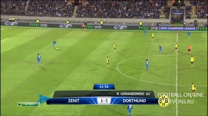 Зенит - Борусия Дортмунд 2:4 ( Шампионска лига 25.02.2014 )