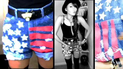 Diy Flag Cut Off Shorts_ Stenciling _ Distressing