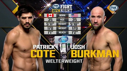 Patrick Cote vs Josh Burkman (ufc Fight Night 74, 23.08.2015)