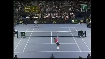 4 аса на Federer срещу Sampras под ред 