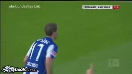 Домо с гол, Херта - Карлсруе 4:0 21.09.10