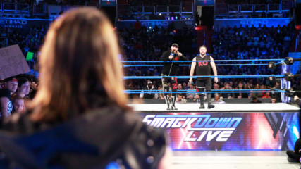 AJ Styles accepts a challenge from Kevin Owens & Sami Zayn for back-to-back matches: SmackDown LIVE, Jan. 23, 2018