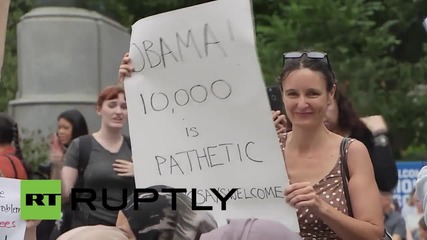 USA: Over 1000 protesters gather in NYC in defence of refugees