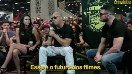 Vin Diesel, Nina Dobrev and Michael Bisping at xxx Return of Xander Cage Brazil Comic Con Panel 2016