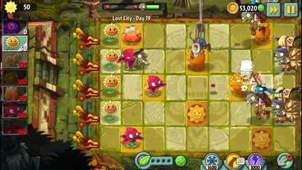 Plants vs Zombies 2 - Lost City - Нива от 10 до 20