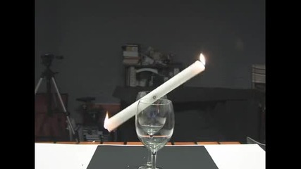 Чуден трик със свещ, 2 чаши за вино, гвоздей и запалка! 
