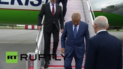 Russia: Uzbek President Karimov lands in Ufa for SCO summit
