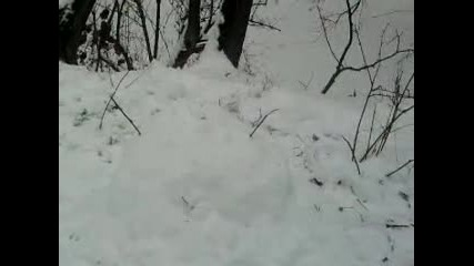 Взривяване на снежен човек !