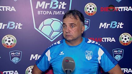 Николай Митов след победата на Хебър над Пирин