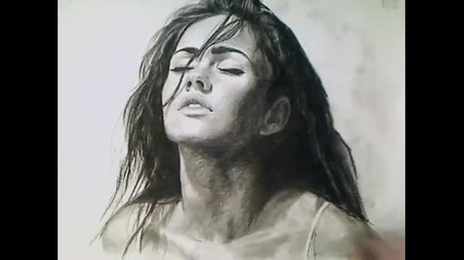 Speed Charcoal Drawing - Megan Fox - Theportraitart 