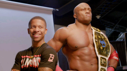 Bobby Lashley poses with his new Intercontinental Championship: WWE.com Exclusive, Jan. 14, 2019