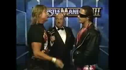 Wrestlemania 8 Roddy Piper & Bret Hart