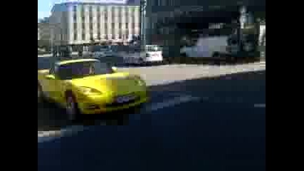 Very fast Chevrolet Corvette C6 flyby - passing ! Nice V8 sound ! 