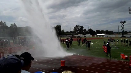 Ny Jets Als Ice Bucket Challenge with Fire Truck Hose