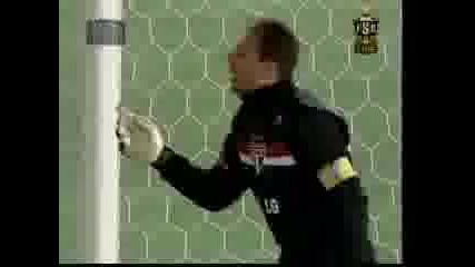 Perfect kick, perfect save